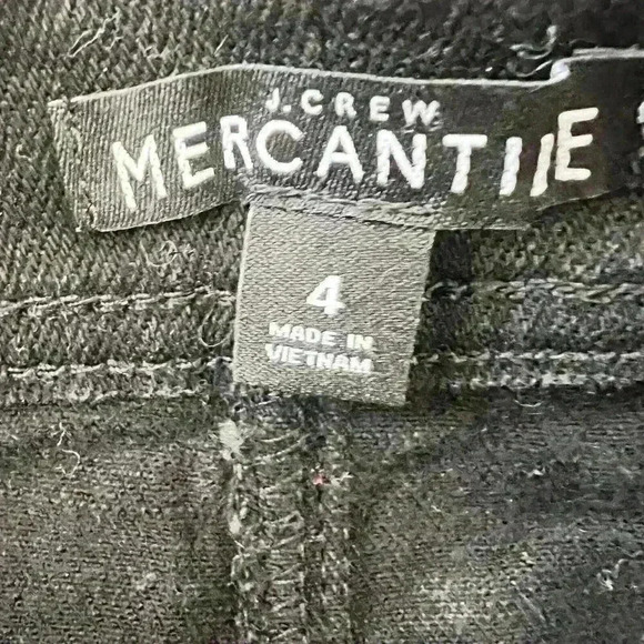 J crew mercantile Button Front Mini Skirt Denim black womens Size 4 - Picture 4 of 6